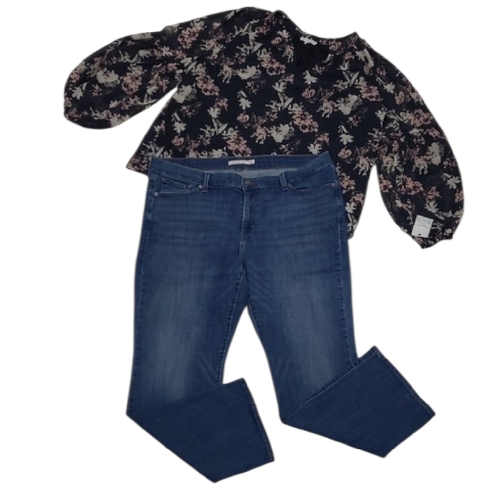 Levi's 415 Classic Boot Jeans High Waist Rise Dark Wash Embroidered Details Y2K - Picture 17 of 17